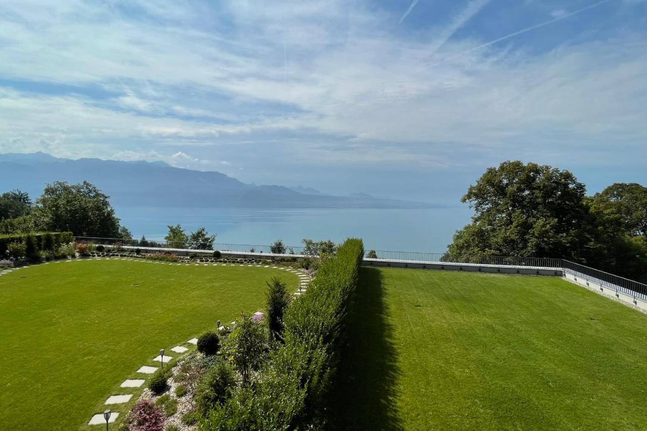 Terrasses de Lavaux Appartement moderne avec vue panoramique&piscine Puidoux Extérieur photo