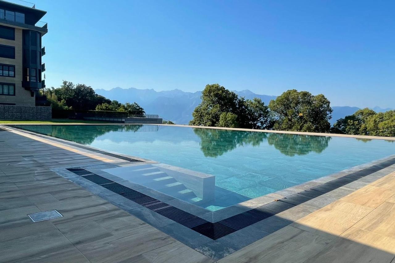 Terrasses de Lavaux Appartement moderne avec vue panoramique&piscine Puidoux Extérieur photo